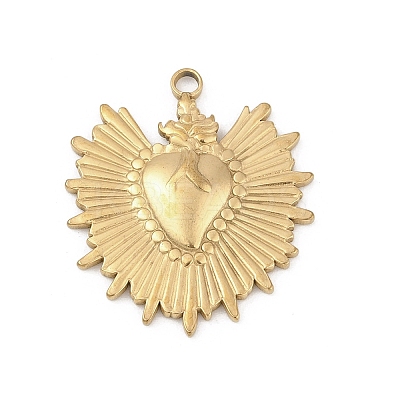 304 Stainless Steel Pendants STAS-D366-05A-G-1
