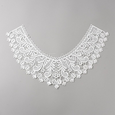 Milk Silk Embroidered Floral Lace Collar DIY-WH0504-123A-1
