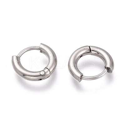 Tarnish Resistant 201 Stainless Steel Huggie Hoop Earrings EJEW-L256-05L-P-1