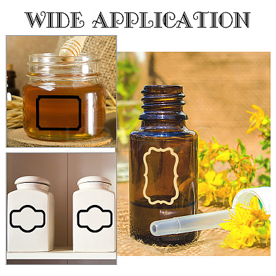 6 Sheets 3 Styles PVC Blank Self-Adhesive Stickers for Seasoning Jar DIY-GO0001-19-1