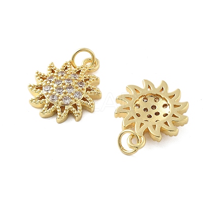 Brass Micro Pave Cubic Zirconia Pendants KK-C092-23A-G-1
