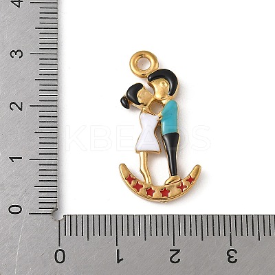 304 Stainless Steel Enamel Pendants STAS-Z153-07G-01-1