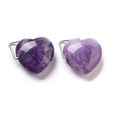Natural Amethyst Pendants G-K371-02P-04-1