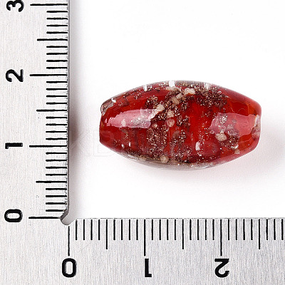 Luminous Handmade Gold Sand Lampwork Beads FOIL-T006-01C-1