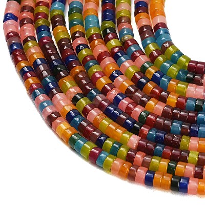 Dyed Natural White Jade Beads Strands GG-CBA47A4-B01-2X4MM-1