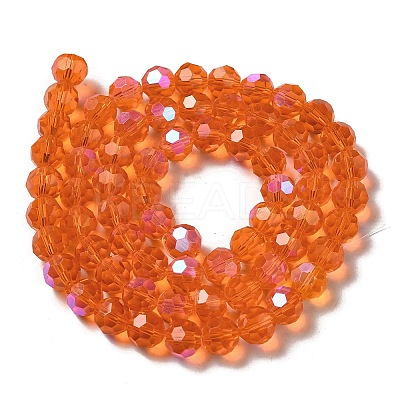 Electroplate Transparent Glass Beads Strands EGLA-A035-T10mm-L05-1