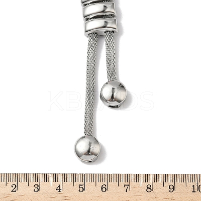 304 Stainless Steel Rectangle Lariat Necklaces NJEW-D333-02P-1