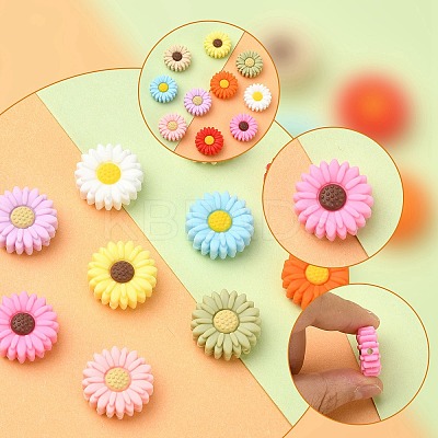 10Pcs 10 Colors Food Grade Eco-Friendly Silicone Focal Beads SIL-YW0001-19-1
