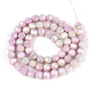 Anti-Tarnish Electroplate Glass Beads Strands LS-EGLA-T021-6mm-15-06-1