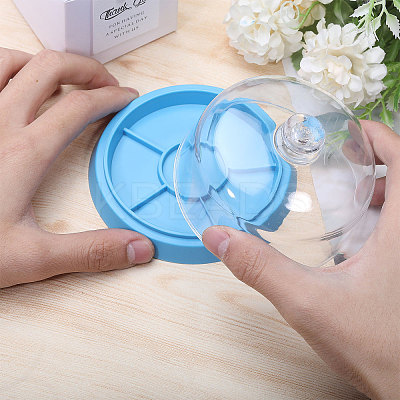 Dome Cloche Watch Parts Storage Boxes CON-WH0095-84-1