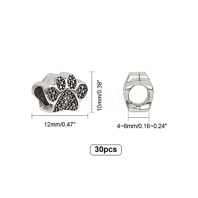 Zinc Alloy European Beads MPDL-PH0001-09AS-1
