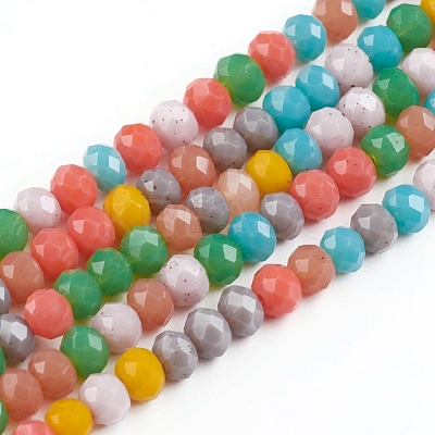 Faceted Glass Beads Strands GLAA-G074-B03-1