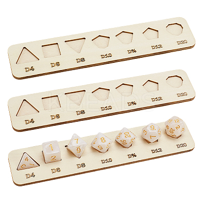 1 Set 3Pcs Wooden Dice Organizer Jewelry Trays ODIS-BC0001-15-1-1
