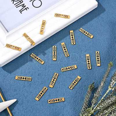 20Pcs Ion Plating(IP) 304 Stainless Steel Pendants FIND-SZ0006-03G-1