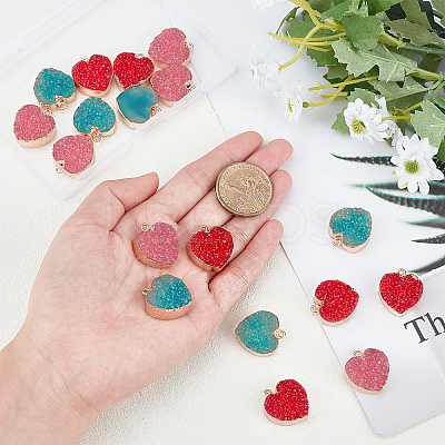 Druzy Resin Pendants DIY-NB0005-16-1