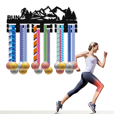 Fashion Wood Medal Hanger Holder ODIS-WH0041-014-1