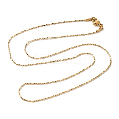 Ion Plating(IP) 304 Stainless Steel Serpentine Chain Necklaces NJEW-L173-025G-1