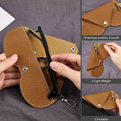 1Pc PU Leather Eyeglass Cases AJEW-CN0003-23A-1