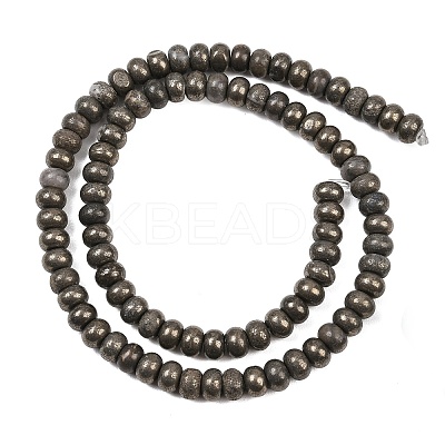 Natural Pyrite Beads Strands G-L647-D07-4x6mm-1