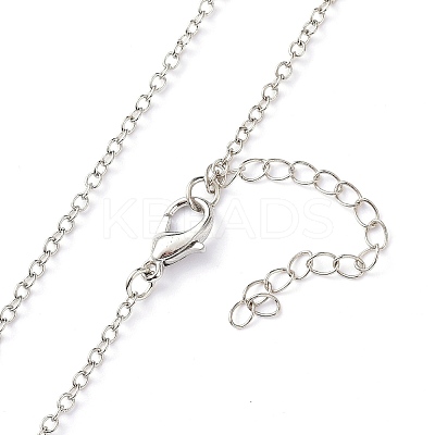 Luminous Alloy Locket Pendant Necklaces NJEW-F284-06B-1