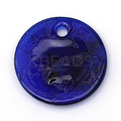 Handmade Evil Eye Lampwork Pendants LAMP-R134-30mm-01-1
