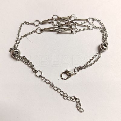 3Pcs Brass Braided Macrame Pouch Empty Stone Holder Bracelet Making BJEW-TA0001-11-1