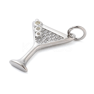 Rack Plating Brass Micro Pave Cubic Zirconia Pendants LS-KK-NH0003-02P-1