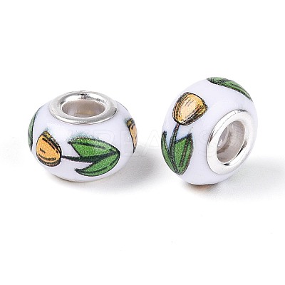 Opaque Resin European Beads RPDL-T004-01E-1