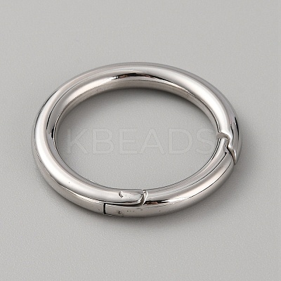316 Stainless Steel Spring Gate Rings X-STAS-WH0033-35B-1