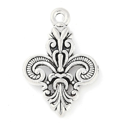 Tibetan Style Alloy Flower Pendants TIBEP-S291-22-RS-1