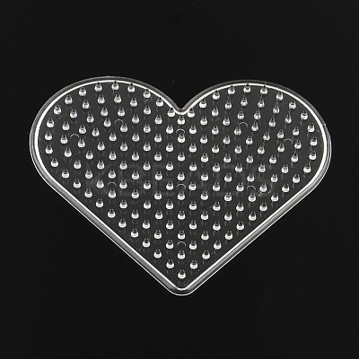 Heart ABC Plastic Pegboards Used for 5x5mm DIY Fuse Bead DIY-YW0008-19-1