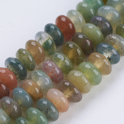 Natural Indian Agate Beads Strands G-P354-14B-4x2mm-1