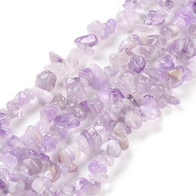 Natural Lavender Amethyst Chip Bead Strands X-G-M205-35-1