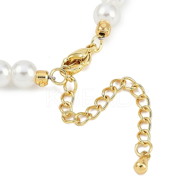 Rack Plating Brass Micro Pave Cubic Zirconia Charm Bracelets BJEW-P341-11G-02-1