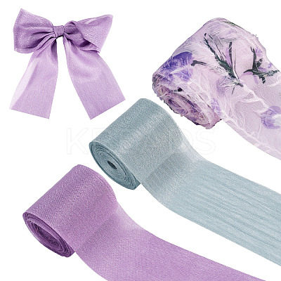 15 Yards 3 Colors Nylon Flower Printed Ribbon Sets OCOR-TA0002-31-1