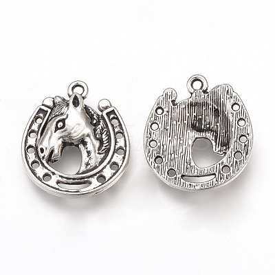 Tibetan Style Alloy Pendants X-TIBEP-T002-42AS-RS-1
