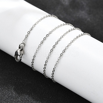 Non-Tarnish 304 Stainless Steel Cable Chain Necklaces LS-X-NJEW-P248-01P-1