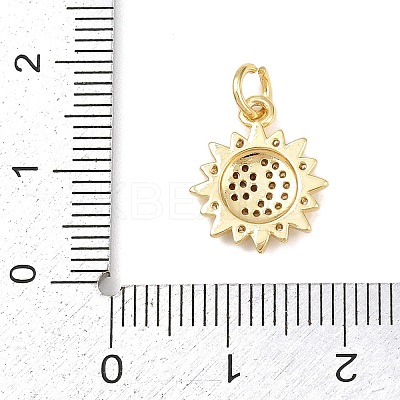 Brass Micro Pave Cubic Zirconia Pendants KK-H525-05A-G-1