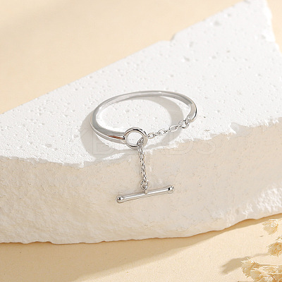 OT Clasp 925 Sterling Silver Adjustable Finger Rings for Women FS-WGF9FBF-01-1