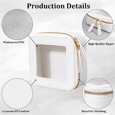 Square PU Leather Jewelry Box ODIS-WH20008-04B-1