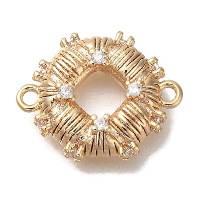 Brass Micro Pave Cubic Zirconia Chandelier Component Links KK-U038-10G-1