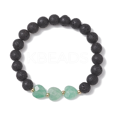 Natural Mixed Gemstone Beads Stretch Bracelets for Women BJEW-JB13204-1