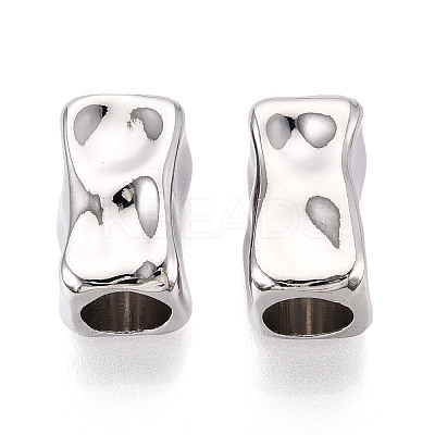 Textured Alloy Large Hole Beads PALLOY-T091-44P-1