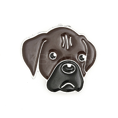 Dog Enamel Pin with Brass Butterfly Clutches LS-JEWB-A006-05C-1