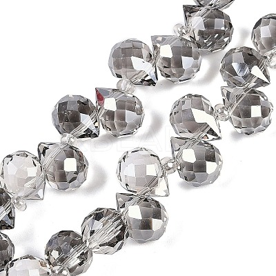 Electroplate Glass Beads Strands EGLA-D030-17W-1