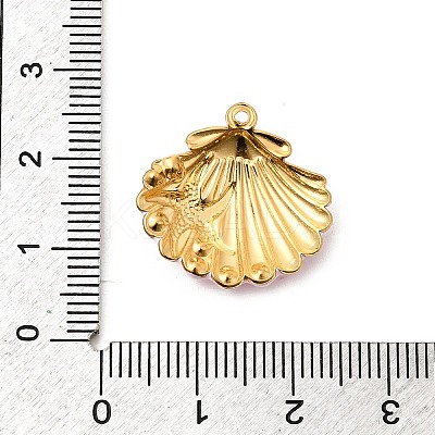 304 Stainless Steel Enamel Pendants STAS-P431-35B-G-1