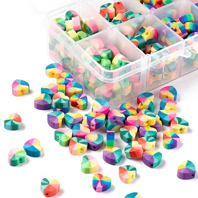 300Pcs 5 Styles Handmade Polymer Clay Beads CLAY-LS0001-04-1