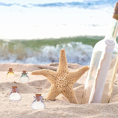 11Pcs 11 Colors Lucky Bag Shape Glass Cork Bottles Ornament AJEW-DR0001-01-1
