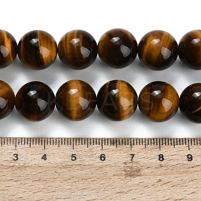 Natural Tiger Eye Beads Strands G-C293-A01-14mm-1