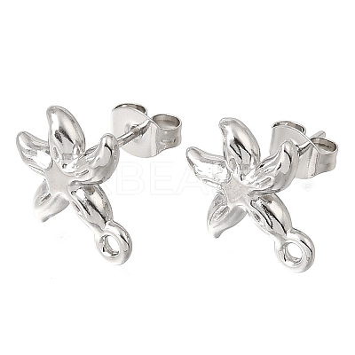 304 Stainless Steel Stud Earring Findings STAS-D391-03A-P-1